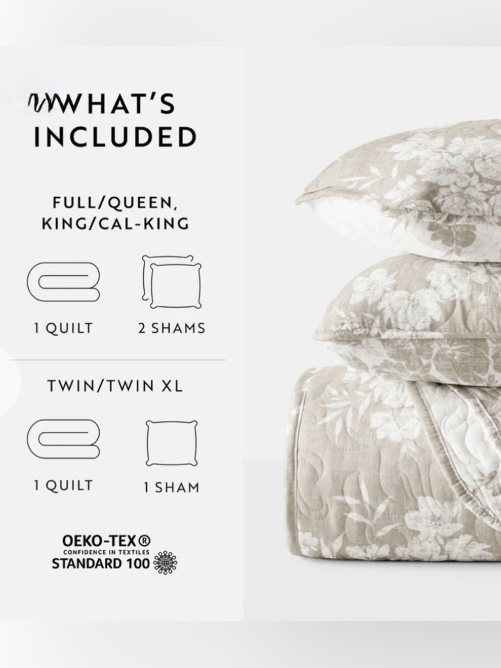 NWT- Linens & Hutch reversible quilted set Size-King/Cal King - Picture 6 of 6